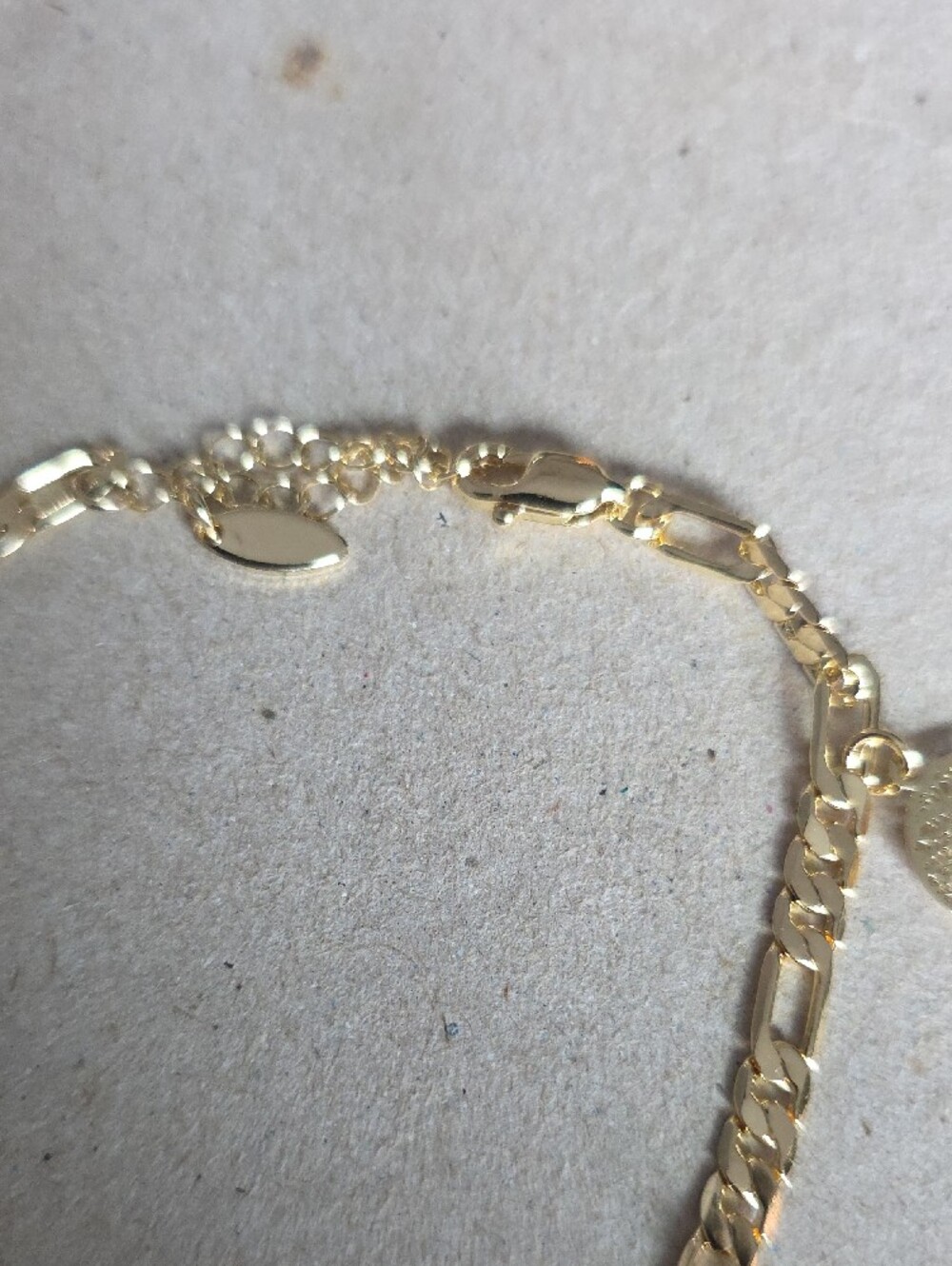 14k Gold Plated Tree of Life Charm Ankle Bracelet - Women Jewelry - Picture 3 of 4